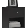3-Piece Scandinavian Engineered Wood Bedroom Furniture Set With Black 6-Drawer Dresser, 3-Drawer Chest And Nightstand