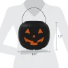 30-Count Jack-o'-Lantern Trick-or-Treat Pail, Black, 8", Halloween by Way To Celebrate