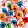 30 Gummy Eyeballs, Spooky Halloween Eyeball Candy in 4 Flavors, Soft Gummies with Jelly Filling, Individually Wrapped, B