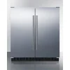 30" Wide Undercounter Frost-Free Side-by-Side Refrigerator-Freezer, Stainless Steel With Locks And Digital Controls