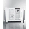 30" Wide Undercounter Frost-Free Side-by-Side Refrigerator-Freezer, Stainless Steel With Locks And Digital Controls