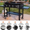 36-Inch 4-Burner Propane Gas Griddle With Flat Top And Side Stands