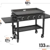36-Inch 4-Burner Propane Gas Griddle With Flat Top And Side Stands
