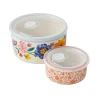 38-Piece Teal Cookware Set With Floral Design