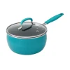 38-Piece Teal Cookware Set With Floral Design