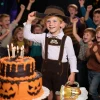 4 Piece Boys Oktoberfest Bavarian Costume Lederhosen Outfit with Hat & Beer Balloon for Traditional Halloween Party Cosp
