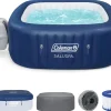 Coleman 4 To 6 Person Square Inflatable Hot Tub With 114 AirJets, Gray - 15442
