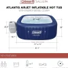 Coleman 4 To 6 Person Square Inflatable Hot Tub With 114 AirJets, Gray - 15442