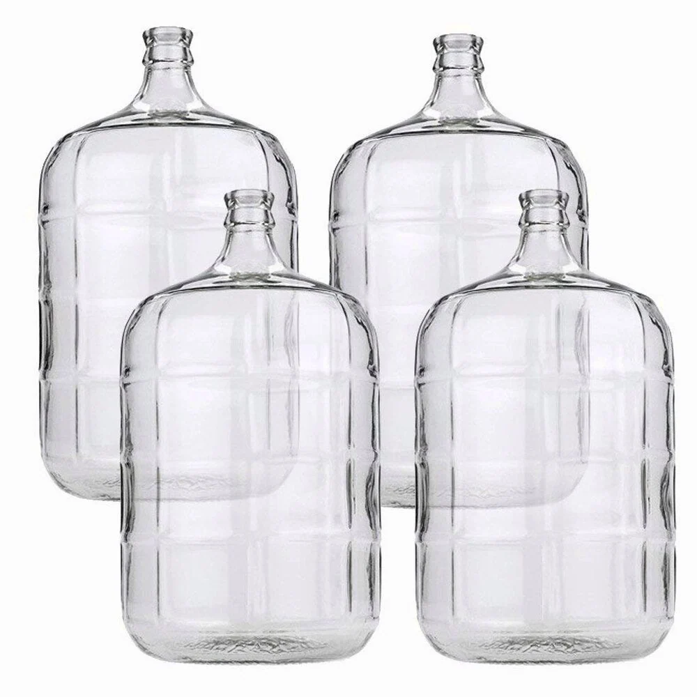 4 x 5 Gallon Glass Carboys For Beer Or Wine Making