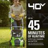 40V 16-Inch Cordless Electric Lawn Mower With 4.0Ah Battery And Charger