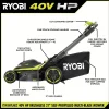 RYOBI 40V HP Brushless 21" Walk Behind Self-Propelled Lawn Mower w/ (2) 6.0Ah Batteries and Charger