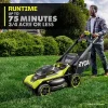 RYOBI 40V HP Brushless 21" Walk Behind Self-Propelled Lawn Mower w/ (2) 6.0Ah Batteries and Charger