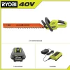 RYOBI 40V 24" Hedge Trimmer Kit - 40V 2Ah Lithium Battery