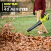 RYOBI 40V HP Brushless WHISPER SERIES 650 CFM 160 MPH Leaf Blower Cordless with 4.0 Ah Battery and Charger