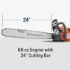 Gas Powered Chainsaw 60.3-cc 3.6-HP 24 Inch - 460 Rancher