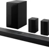 5.1.1-Channel Home Theater Soundbar With Wireless Subwoofer And Rear Speakers - Dolby Atmos, Black