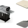 5-in-1 Electric and Propane 3-Burner Outdoor Grill and Smoker, Stainless Steel