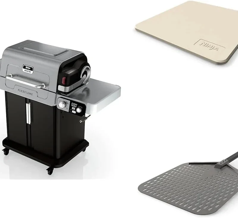 5-in-1 Electric and Propane 3-Burner Outdoor Grill and Smoker, Stainless Steel