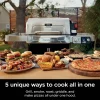 5-in-1 Electric and Propane 3-Burner Outdoor Grill and Smoker, Stainless Steel