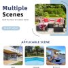 5-Piece All-Weather Wicker Patio Conversation Set With Ottoman And Cushions