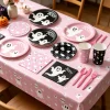 50/73/93Pcs Halloween Boo Party Tableware Supplies Decorations, Spooky Ghost Plates Napkins Boo Ghost Tableware Tableclo