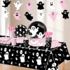 50/73/93Pcs Halloween Boo Party Tableware Supplies Decorations, Spooky Ghost Plates Napkins Boo Ghost Tableware Tableclo