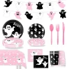 50/73/93Pcs Halloween Boo Party Tableware Supplies Decorations, Spooky Ghost Plates Napkins Boo Ghost Tableware Tableclo
