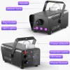 500W Fog Machine with RGB LED Lights, Remote Control, 3000CFM, 15 Lighting Effects for Wedding, DJ, Party, Concert, Hall