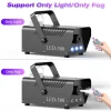 500W Fog Machine with RGB LED Lights, Remote Control, 3000CFM, 15 Lighting Effects for Wedding, DJ, Party, Concert, Hall