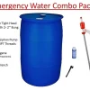 55 Gallon Emergency Water Storage HDPE Barrel Combo Pack - 23 x 23 x 34 in