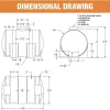 550-Gallon Horizontal Polyethylene Water Tank With Legs - 5-1/2 in Fill Cap, 2 in NPT Outlet