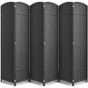 6-Panel Room Divider Privacy Screen With Hand-Woven Mesh Panels - 6 Ft Tall