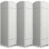 6-Panel Room Divider Privacy Screen With Hand-Woven Mesh Panels - 6 Ft Tall
