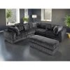 6-Piece Corduroy Upholstered L-Shaped Modular Sectional Sofa