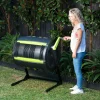 65-Gallon Compost Tumbler And Cart Combo - Black