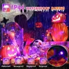 66FT 200 LED Halloween Lights, Halloween Lights Outdoor with 8 Lighting Modes, Waterproof Halloween String Lights for Ch