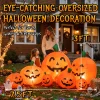 7.5 FT Long Halloween Inflatables Pumpkin Family Lighted,7 Pumpkins Blow Up Yard Decoration, Built-in LEDs, Stakes & Tet