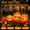 7.5 FT Long Halloween Inflatables Pumpkin Family Lighted,7 Pumpkins Blow Up Yard Decoration, Built-in LEDs, Stakes & Tet