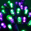 70 LED Purple and Orange String Lights for Halloween Displays Party Decoration, 24', Indoor Outdoor Black Wire
