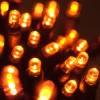 70 LED Purple and Orange String Lights for Halloween Displays Party Decoration, 24', Indoor Outdoor Black Wire