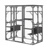 71-Inch Outdoor Wooden Catio Enclosure With 7 Platforms And 2 Condos - Grey