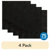 75 Count 6.5IN x 6.5IN Black Disposable Paper Napkins by Way To Celebrate