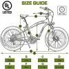 ECOTRIC Adult Electric Bike 26 x 4.0 in Fat Tires, 750W, 48V 13AH - Hammer