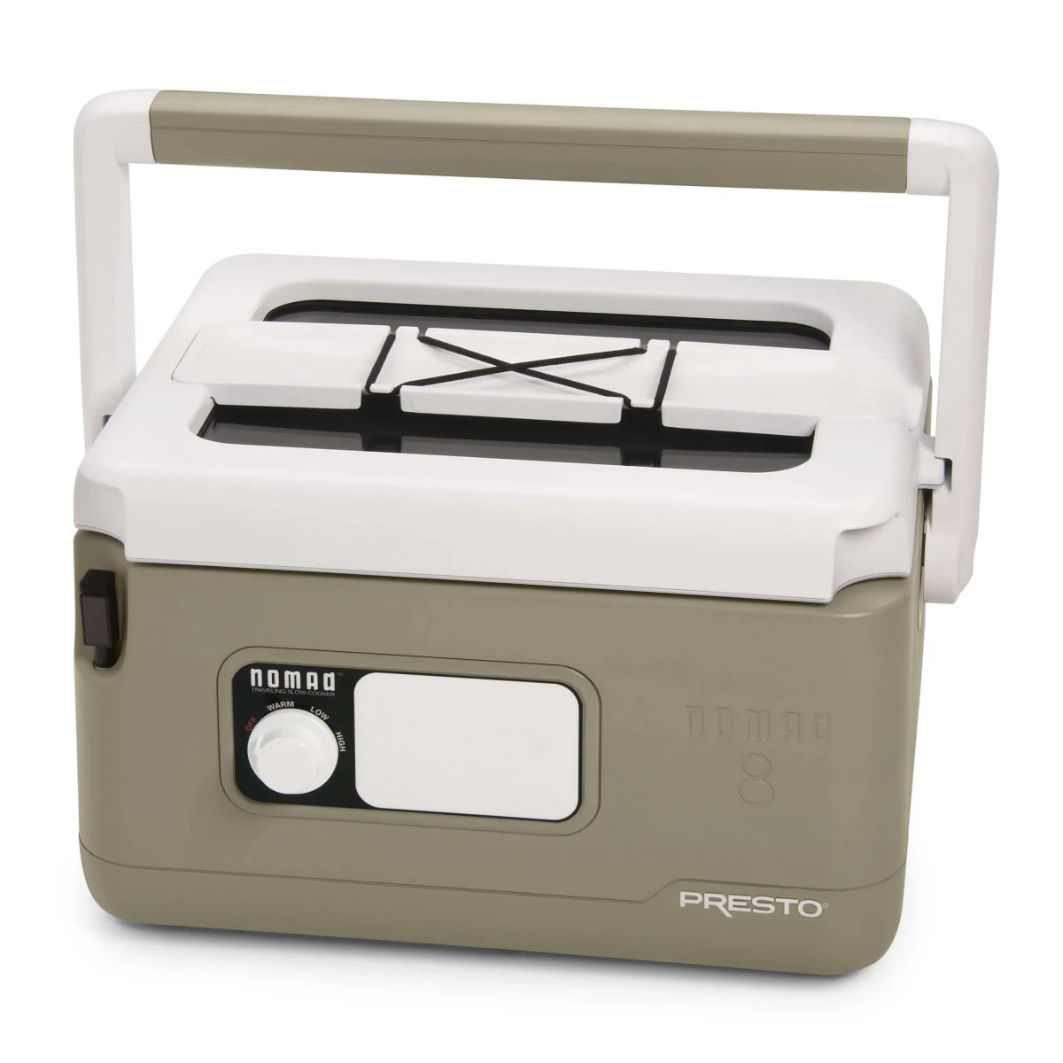 8-Quart Traveling Slow Cooker With Cool-Touch Design, Locking Lid And Removable Nonstick Pot