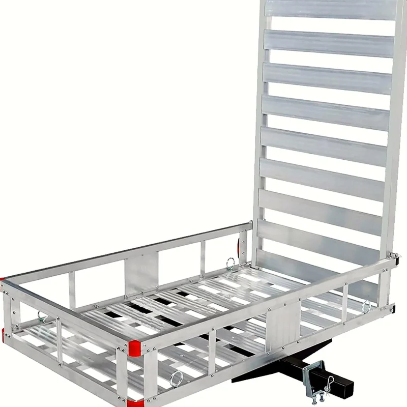 Aluminum Hitch Mount Cargo Carrier With 47 Inch Long Ramp, 1 Pack - 80779