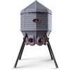80lb Poultry Feeder, Adjustable Height, UV Stable, Weather Resistant, 8 Ports, Made In USA