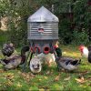 CoopWorx Poultry Feeder, 80 lb, Gray, 8 Ports