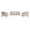 84in Modern Velvet Sofa Set, 3-Seater Couch With Loveseat, Beige