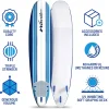 8ft Soft Top Foam Surfboard, EPS Core, 3 Stringers, Wax-Free Longboard, 200lb Capacity