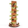 90.5-Inch Modern Multi-Level Cat Tree Tower With 5 Condos, Sisal Scratching Posts And Elevated Perches